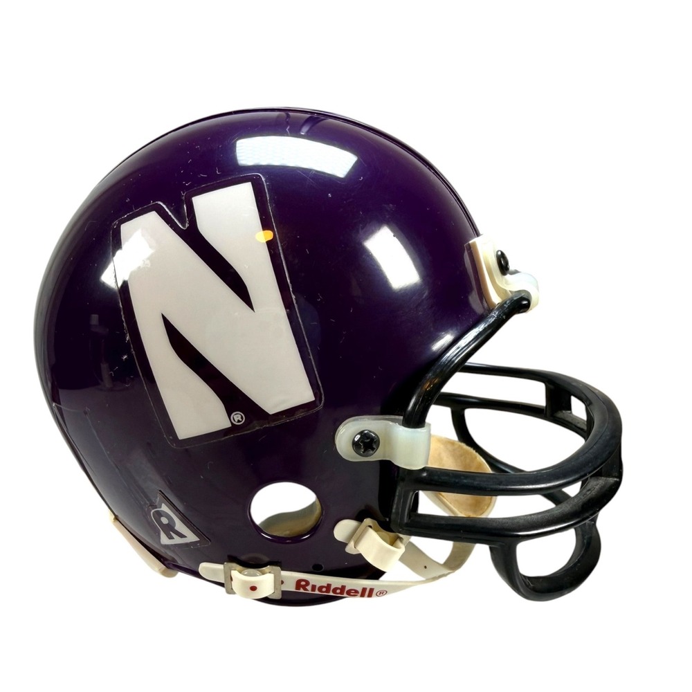 Vintage Riddell Northwestern Wildcats NCAA Mini Helmet Purple 3 5/8 Sports Decor